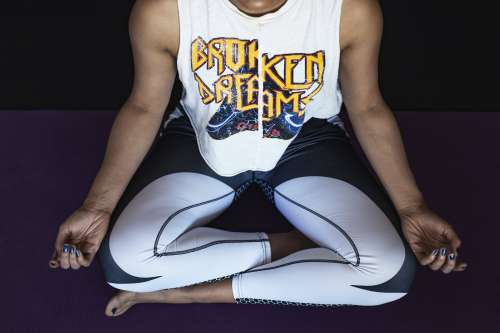 Holding The Lotus Position Photo
