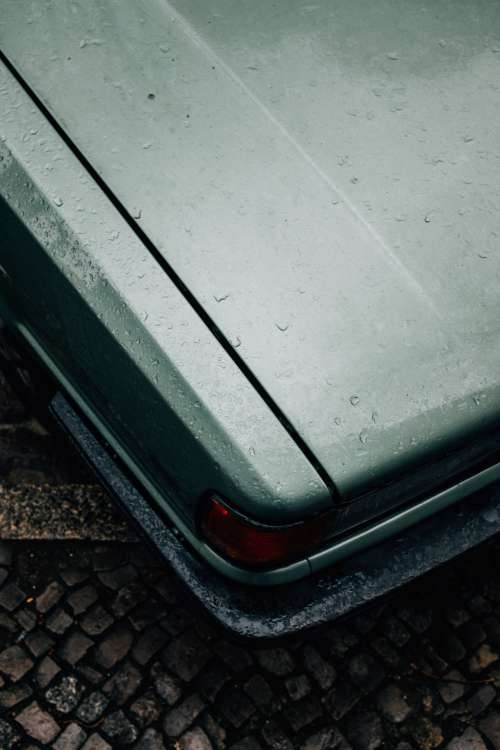 Tail Lights Of Grey Car Photo