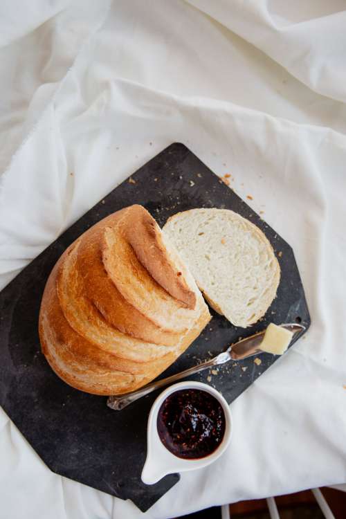 Fresh Bread And Jam Photo