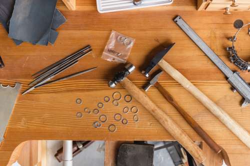 Findings And Tools On Workbench Photo