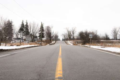 A Quiet Road In The Last Moments Of Winter Photo