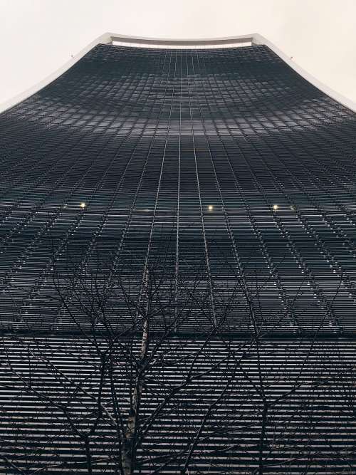 A Tall Building Seen From Below Photo