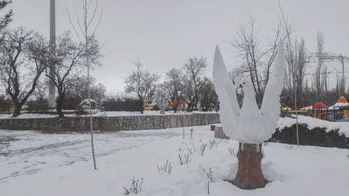 Urban in Tafresh City - Snowy Sculpture