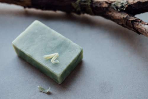 Mint handmade soap bar 2