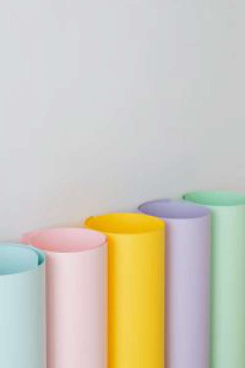 Colored paper rolls