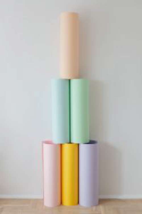 Colored paper rolls