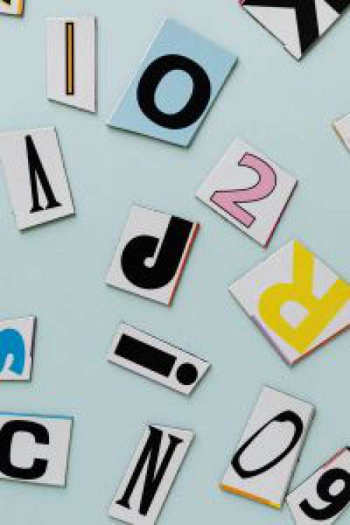 Colorful alphabet letters