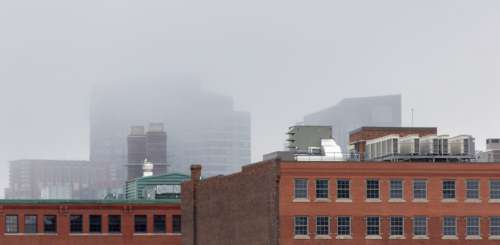 City Fog Buildings Free Photo