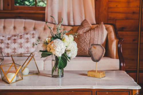 Flowers Table Couch Free Photo