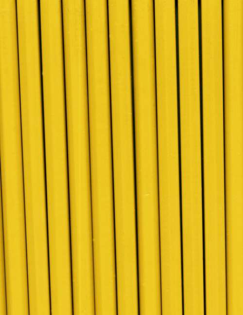 Row of yellow pencils