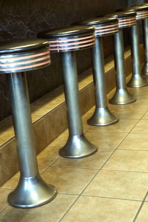 Stools in a diner