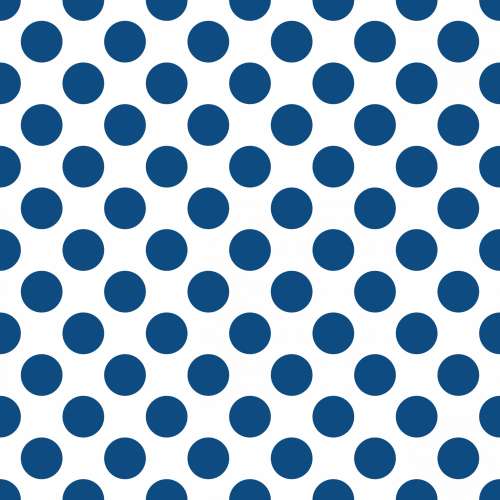 Polka Dots Blue White