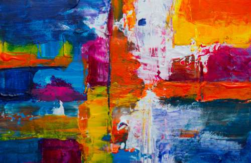 colorful abstract painting art canvas