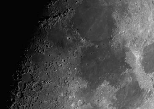 moon surface craters space night