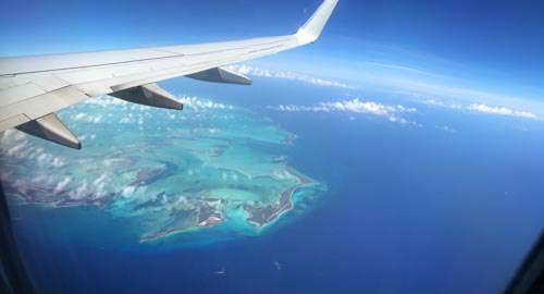 Caribbean Islands From An Airplane Window