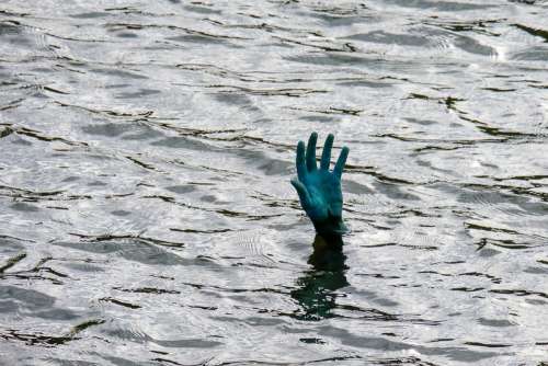 The Bronze Hand of Drown Statue Inside the Complex Kronborg Castle
