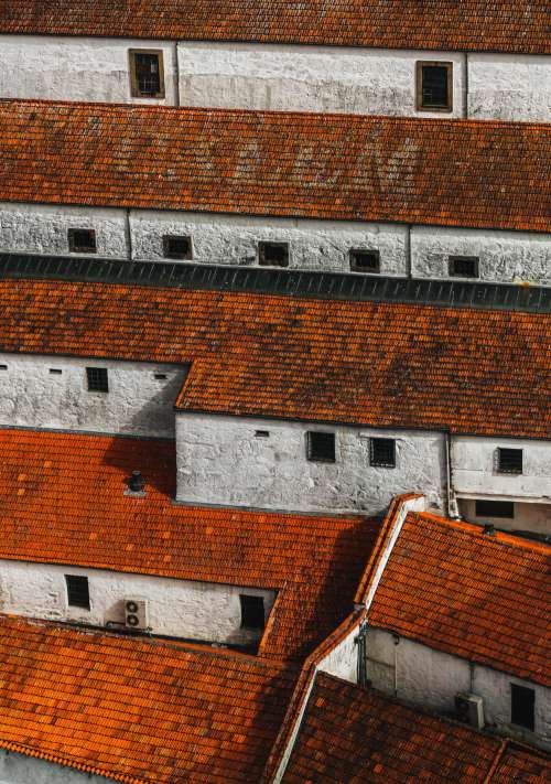 Red  Roofs And White Walls Photo