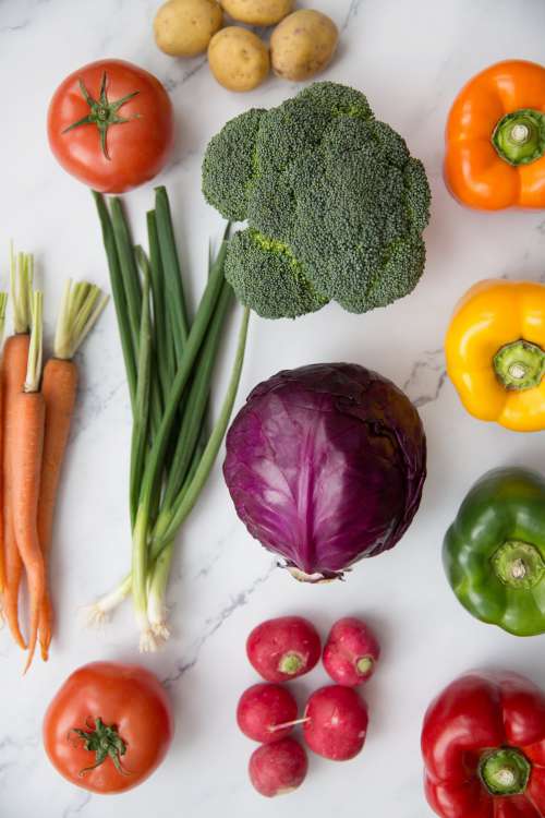 Fresh Veg Flatlay Photo