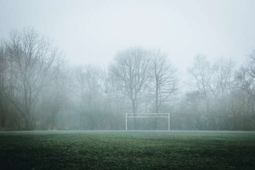 Eerie View Of One Side Of A Soccer Field Photo