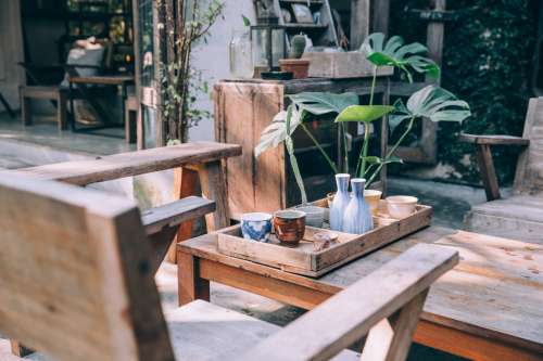 Natural Wooden Dining Photo