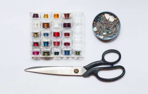 Sewing Materials Flatlay Photo