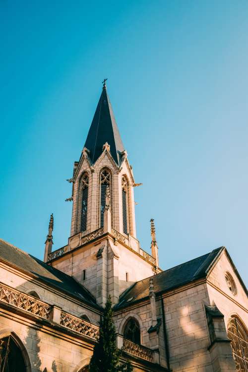 Church Steeple Under The Sun Photo