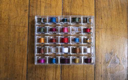 Colorful Thread In Box Photo