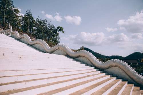 Thai Dragon Stair Railing Photo