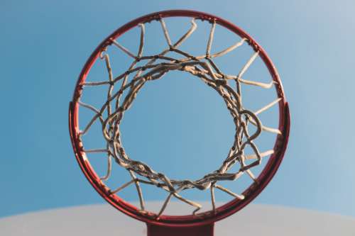 Basketball Net From Below Photo