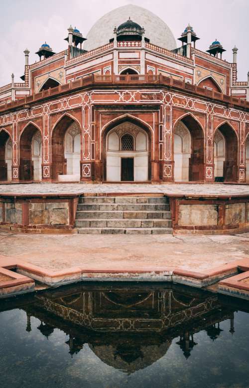 Humayun's Tomb Reflects In A Pool Photo