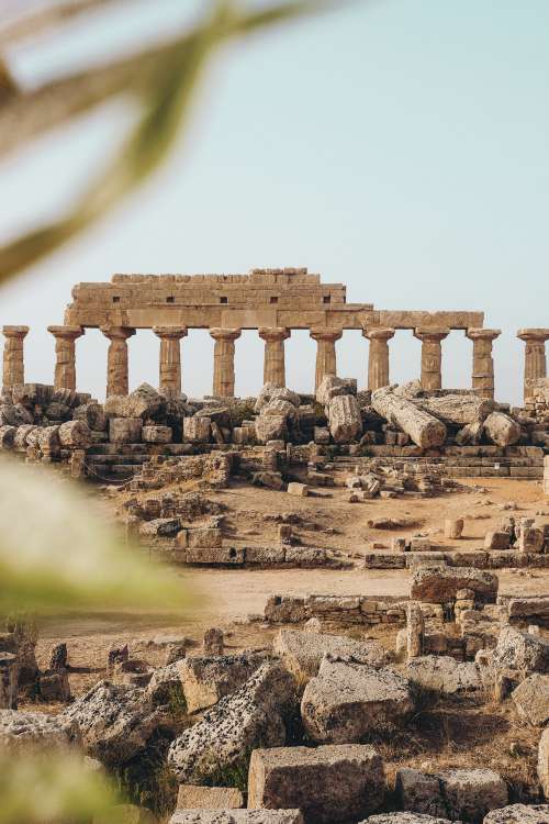 Temple Ruins Inside Selinunte Archaeological Park Photo