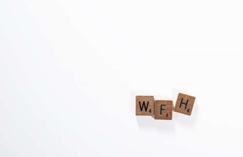 WFH Acronym In Letter Tiles Photo