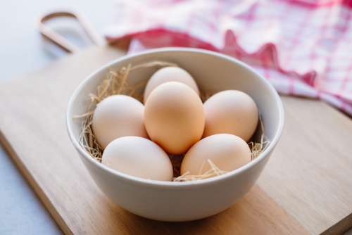 Plain eggs in a bowl 2