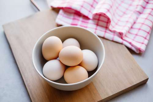 Plain eggs in a bowl 3