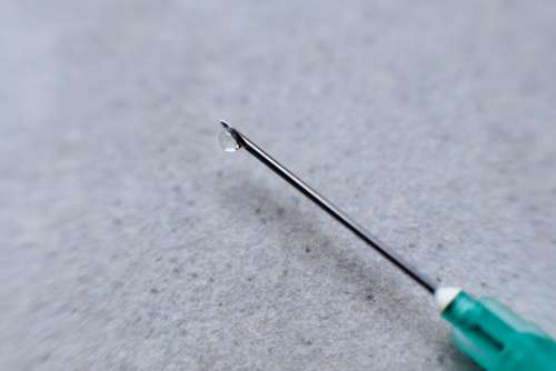 Disposable syringe needle macro