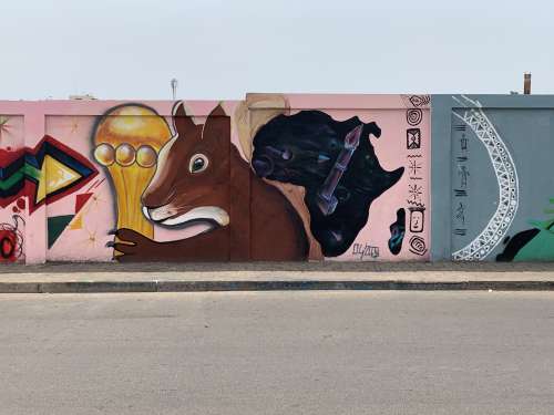 graffiti, street art, color, wall painting, urban art, city, illustration, graphic, craft, effet graff, visual art, cartoon squirrel