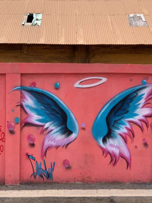 graffiti, street art, color, wall painting, urban art, city, illustration, graphic, craft, effet graff, visual art, Angel\'s wings