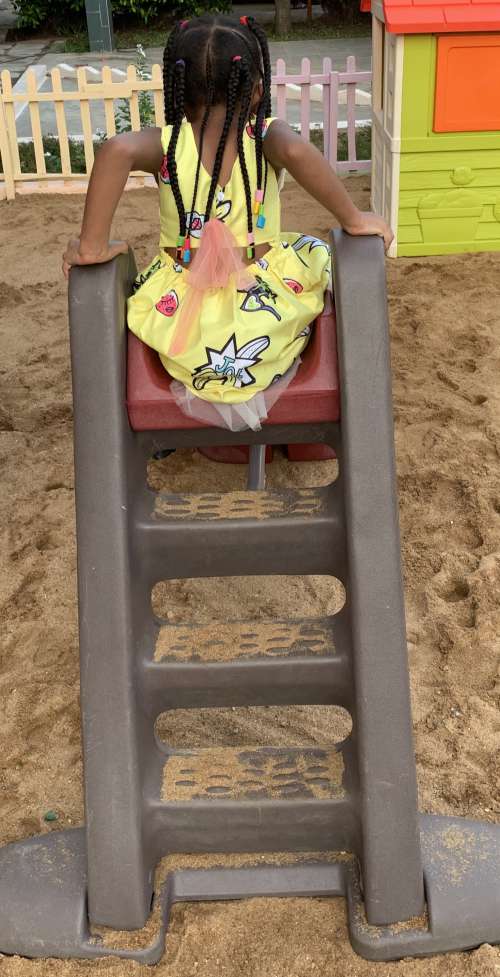 child, people, girl, fun, toy, daugther, sand, ladder