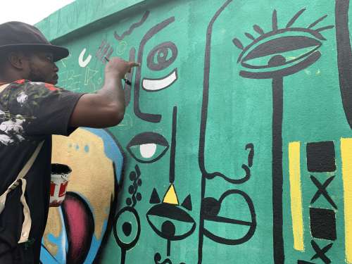 graffiti art, street art, man, people, wall painting, culture, work, festival, drawing, brush, effet graff, urban art, handmade, DIY, gestural