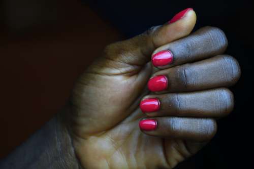 hand, varnished nails, ebony, gestural, woman, people, manicure pedicure