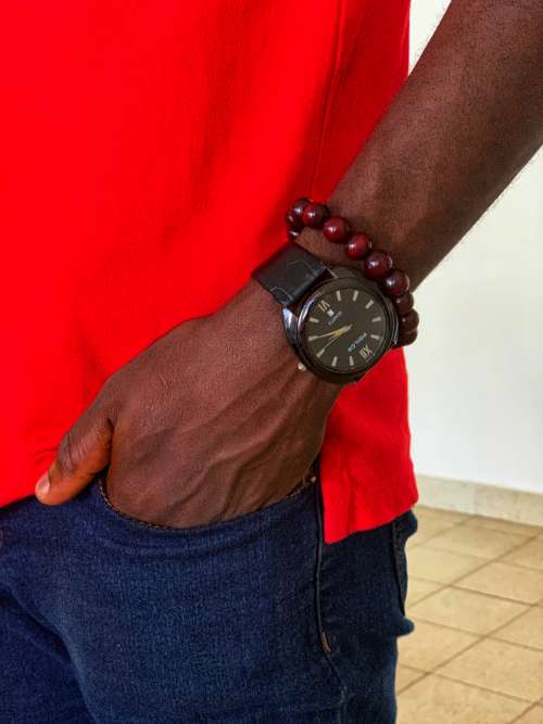 people, man, hand, watch, hand in pocket