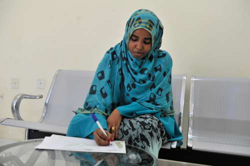 woman, veil, headscarf, veil, hijab, work, facial expression, business, writing