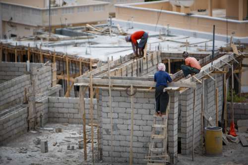 work, people, workers, labor, men, strength work, masonry, mason, stone quarry, house, building, construction