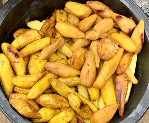 food, african food, banana, plantain, dodo, potato, fried banana, fried potato, fried yam, fries, diet, nutrition, meal, taste, flavor