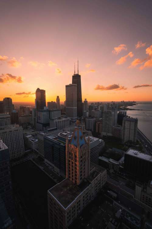 Chicago skyscrapers – Sunset
