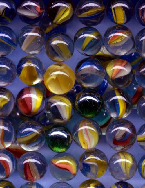 Rows of marbles