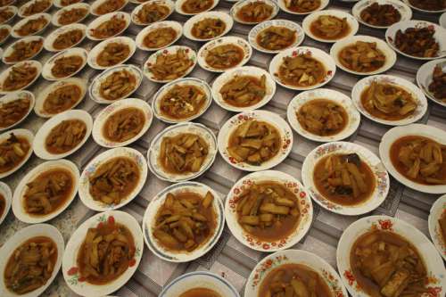 Plates of food , Thailand