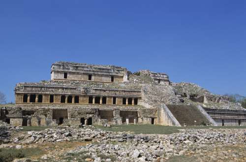 Mayan ruins at Savil, The Palace, Yucatan, Mexico