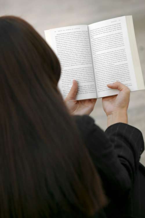 Woman reading a book