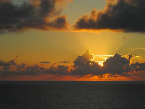 ocean sunrise view seascape sea